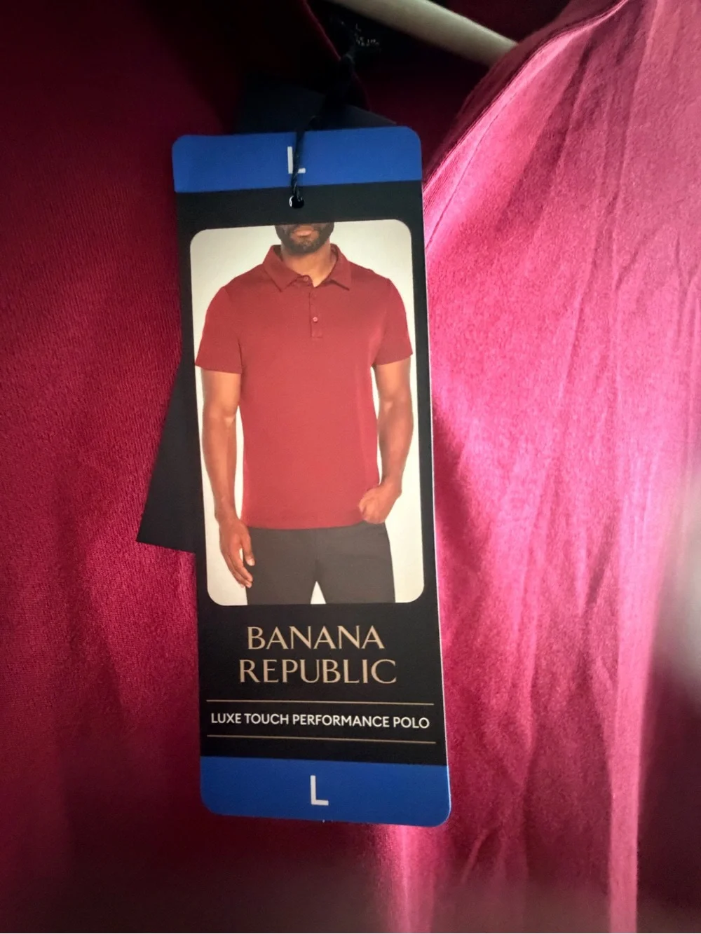 Banana Republic Men's Short-Sleeve Polo in Rose